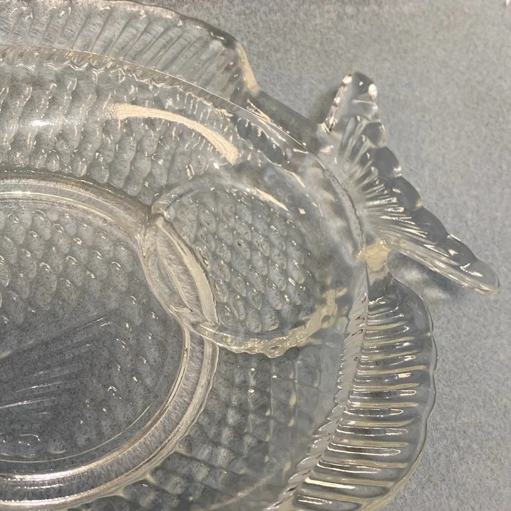 2-Glass Fish Appetizer Plate 1950's Brazil (Set of two)